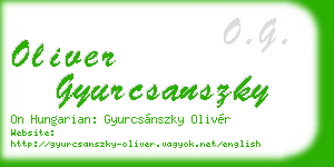 oliver gyurcsanszky business card