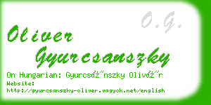 oliver gyurcsanszky business card